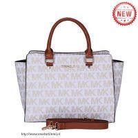 michael kors selma logo signature groot wit bakken Outlet In Roermond e4dwo285